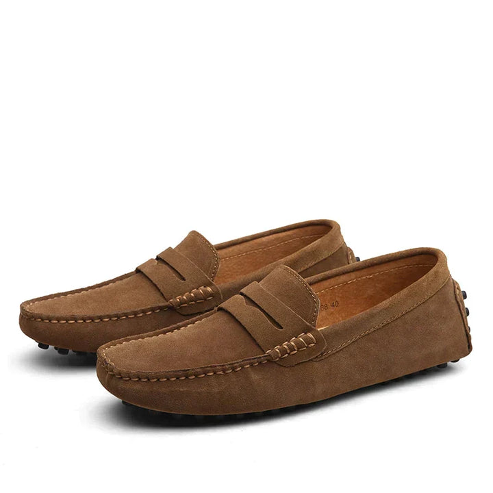 Men’s Slip-On Loafers - Matte Texture & Structured Profile