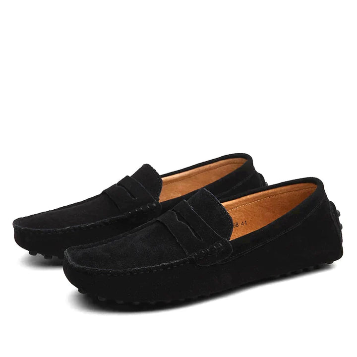 Men’s Slip-On Loafers - Matte Texture & Structured Profile
