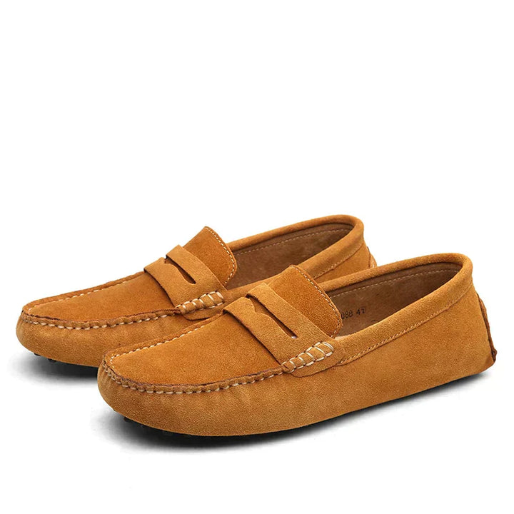 Men’s Slip-On Loafers - Matte Texture & Structured Profile