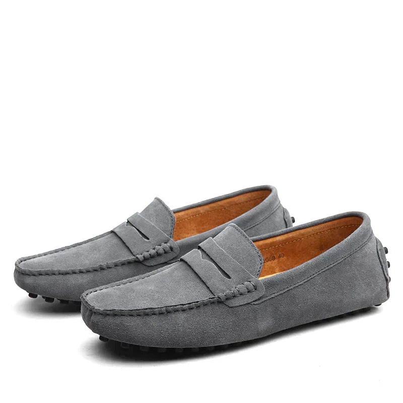 Men’s Slip-On Loafers - Matte Texture & Structured Profile