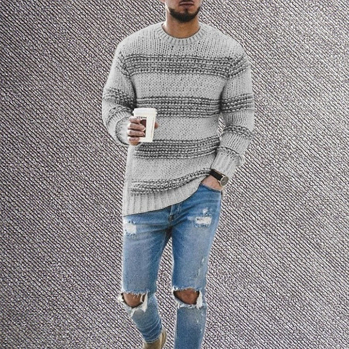 Beautiful men's sweater made of soft knit.