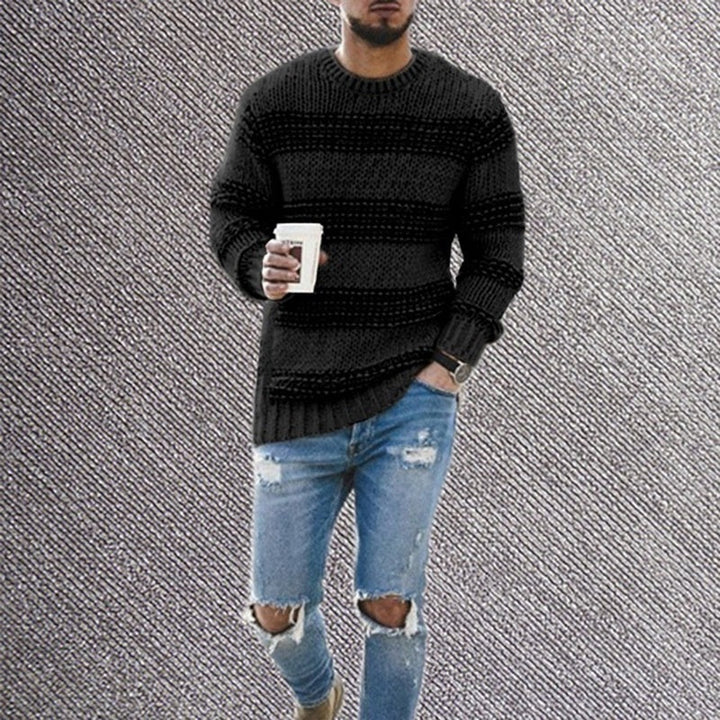 Beautiful men's sweater made of soft knit.