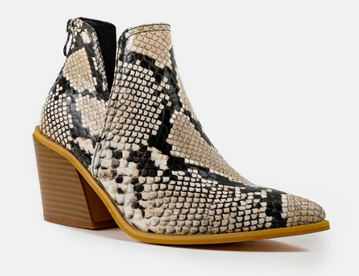 Multi-Print Ankle Boots For Women