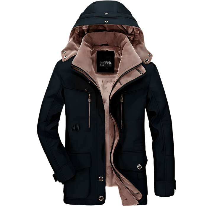 Thick Winter Coat For Men With Hood And Deep Pockets