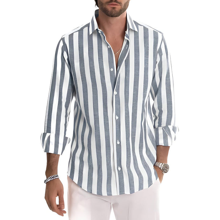 Nickos men's striped polo shirt