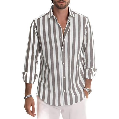 Nickos men's striped polo shirt
