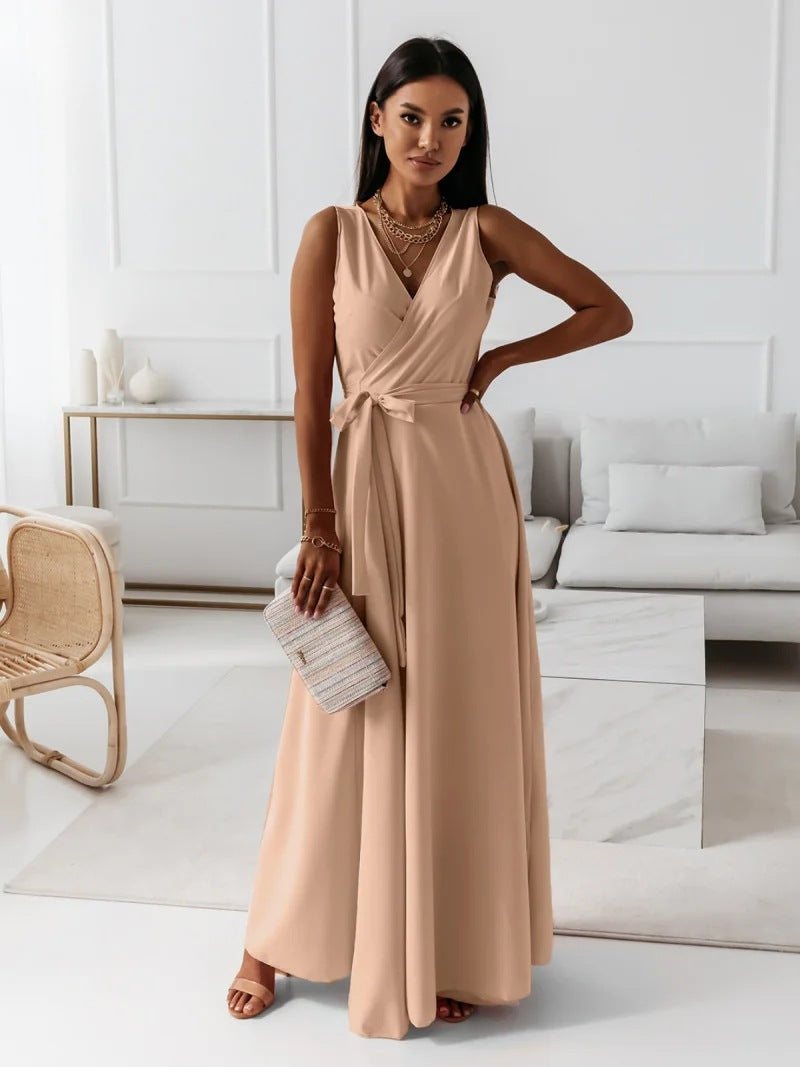 Simande | Long Dress Stylish And Elegant With V-Neck For Women
