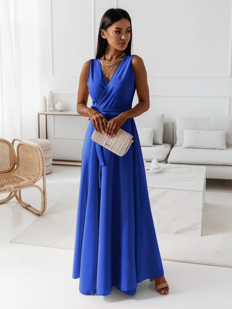 Simande | Long Dress Stylish And Elegant With V-Neck For Women