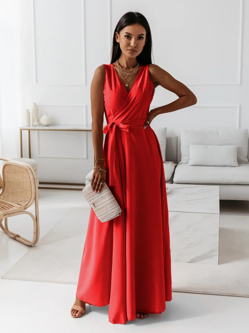 Simande | Long Dress Stylish And Elegant With V-Neck For Women