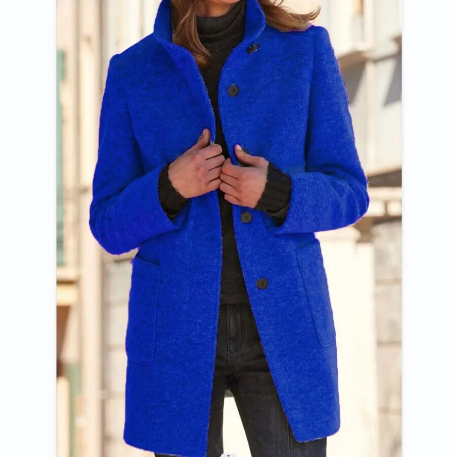 Donnesdia | Wool Coat With Button Closure For Women