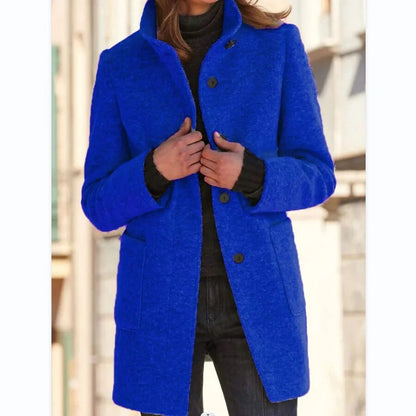 Donnesdia | Wool Coat With Button Closure For Women