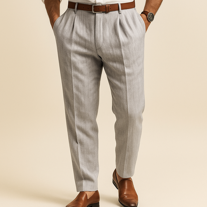 Pleated Tapered Trousers Men
