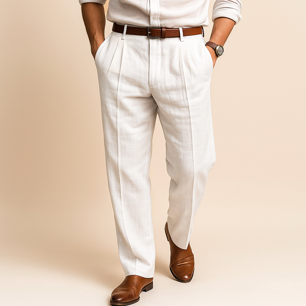 Pleated Tapered Trousers Men