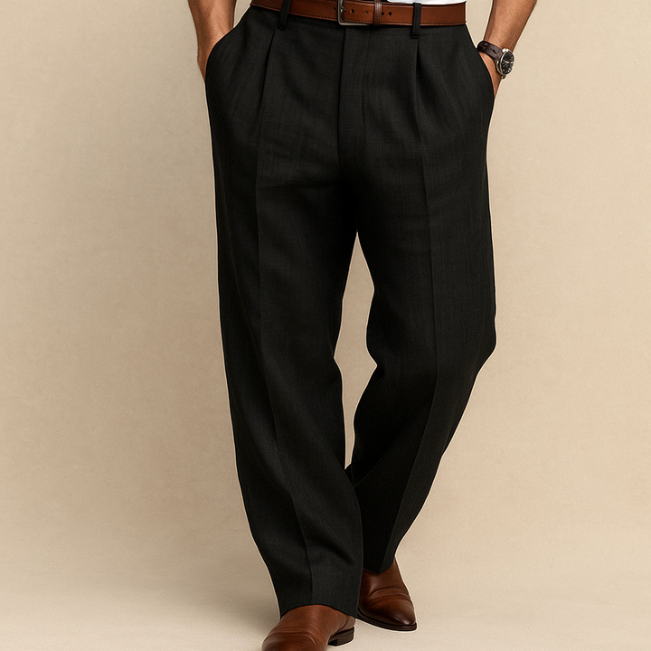 Pleated Tapered Trousers Men