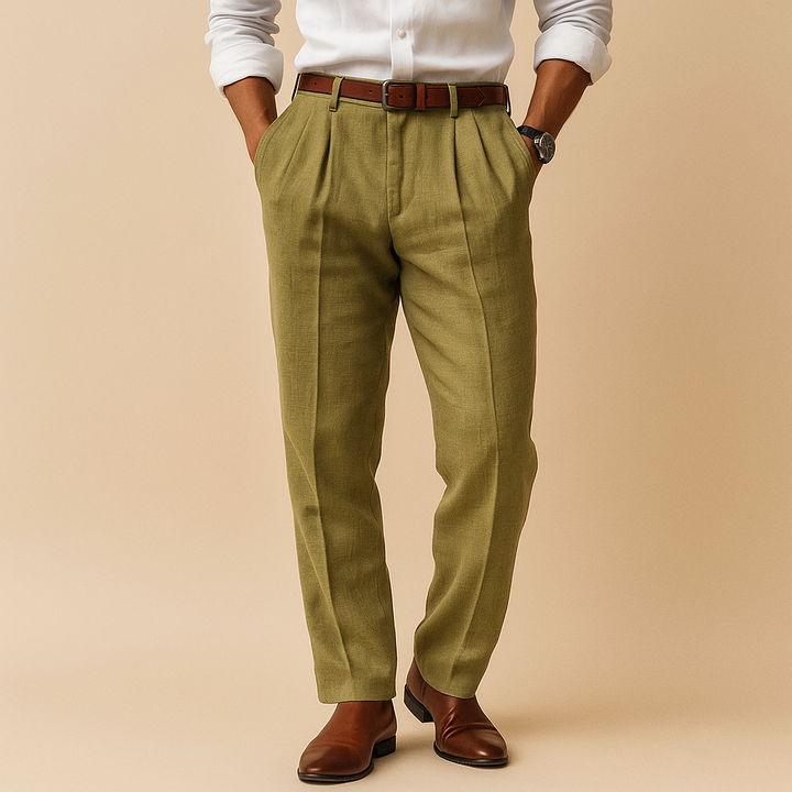 Pleated Tapered Trousers Men