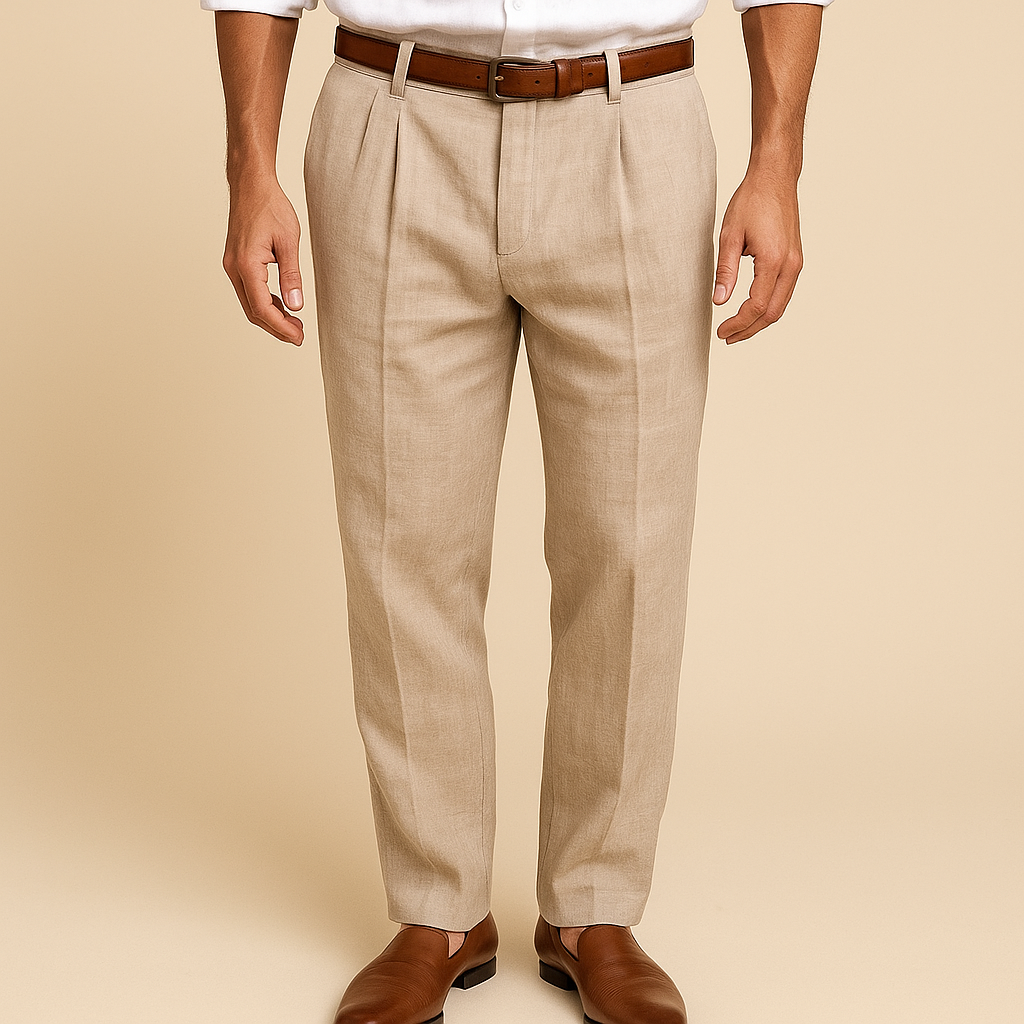 Pleated Tapered Trousers Men