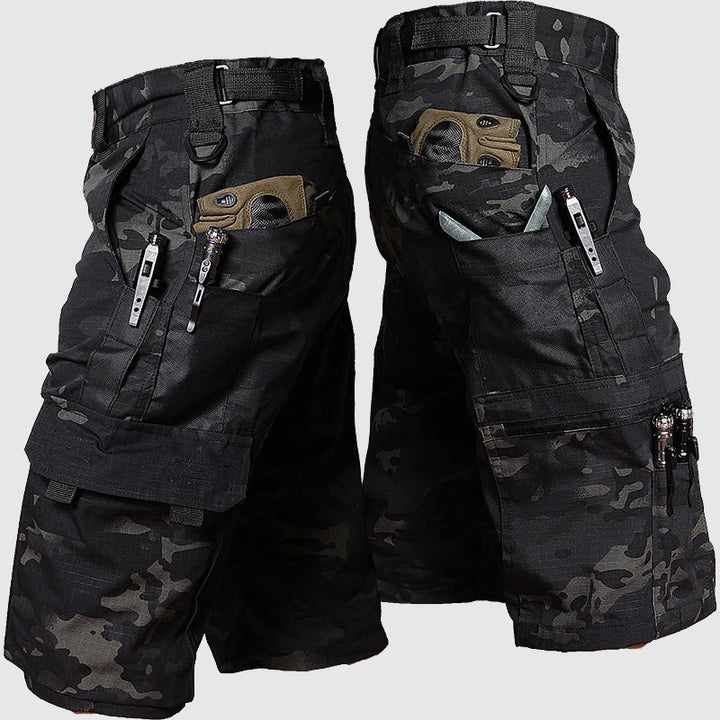 Reinforced Tactical Utility Shorts with Multi-Pocket Layout for Men