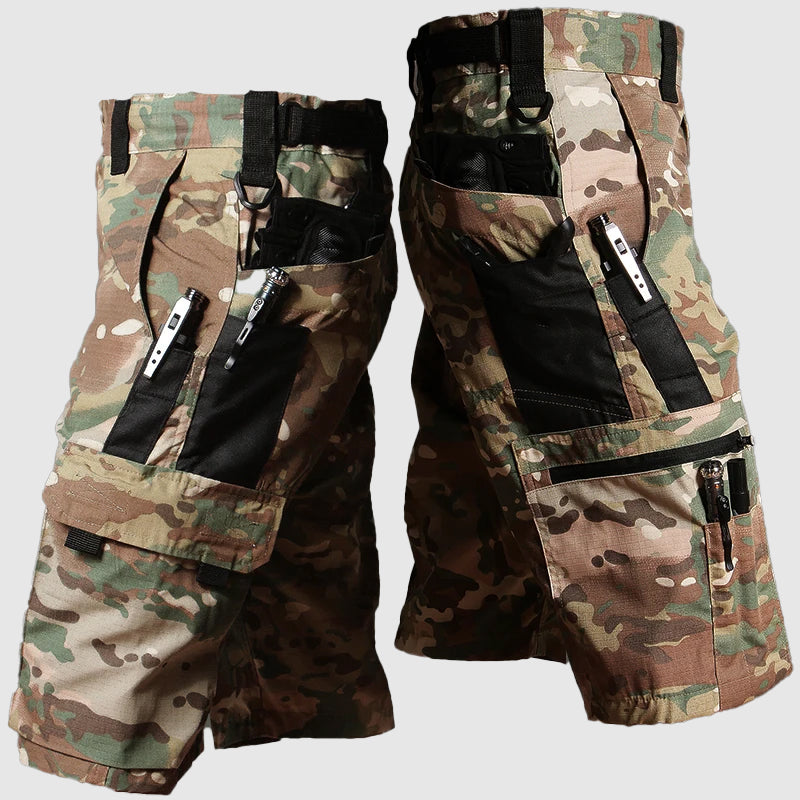 Reinforced Tactical Utility Shorts with Multi-Pocket Layout for Men