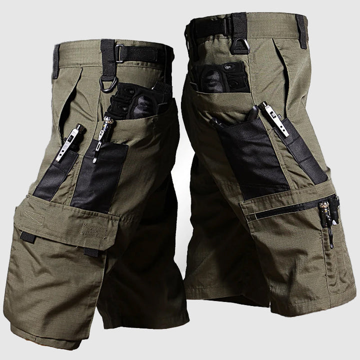 Reinforced Tactical Utility Shorts with Multi-Pocket Layout for Men