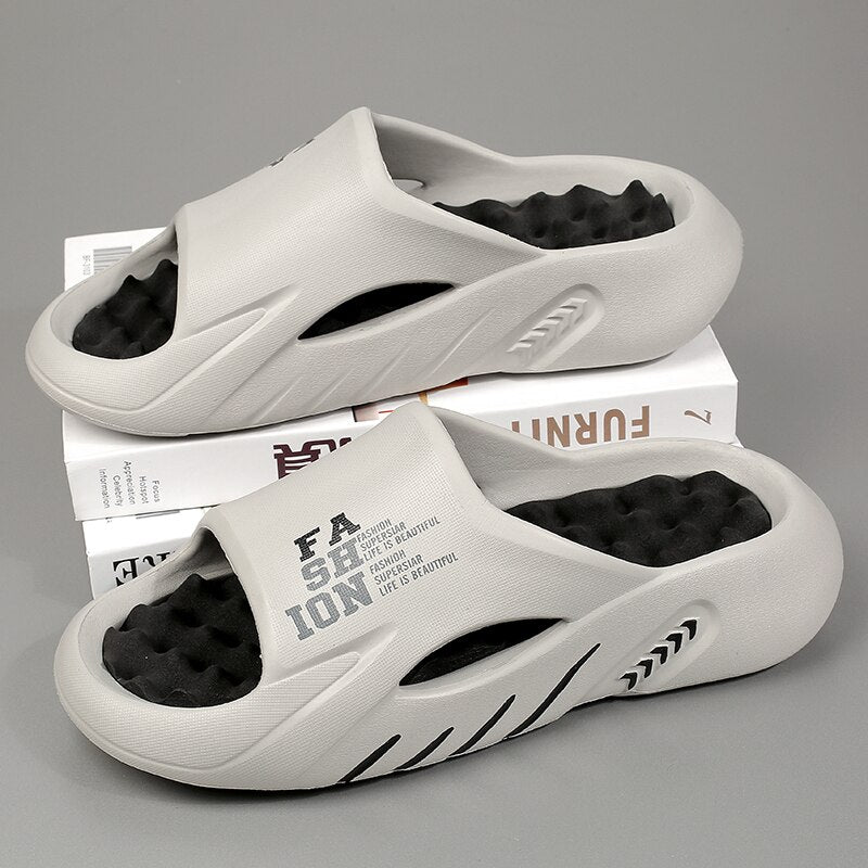 Retro orthopedic house slippers