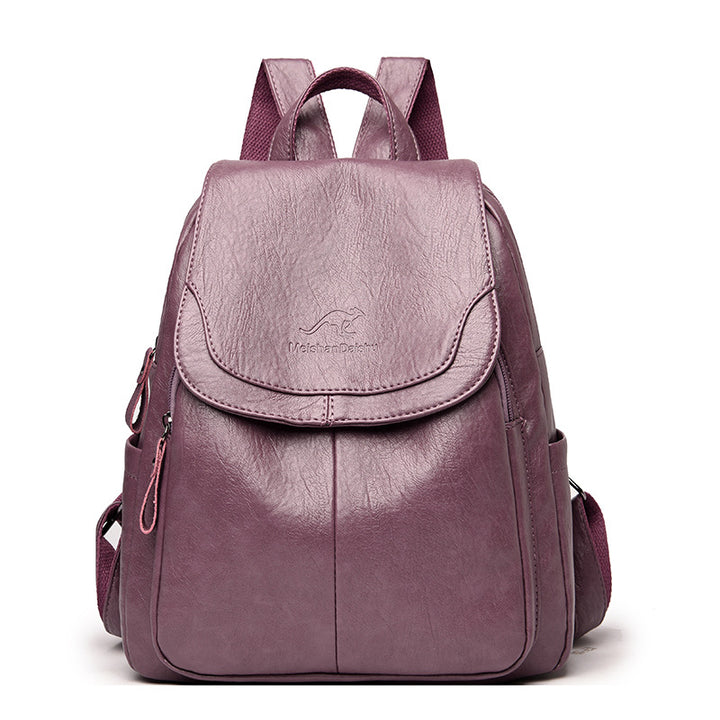 Robust Leather Backpack For Women