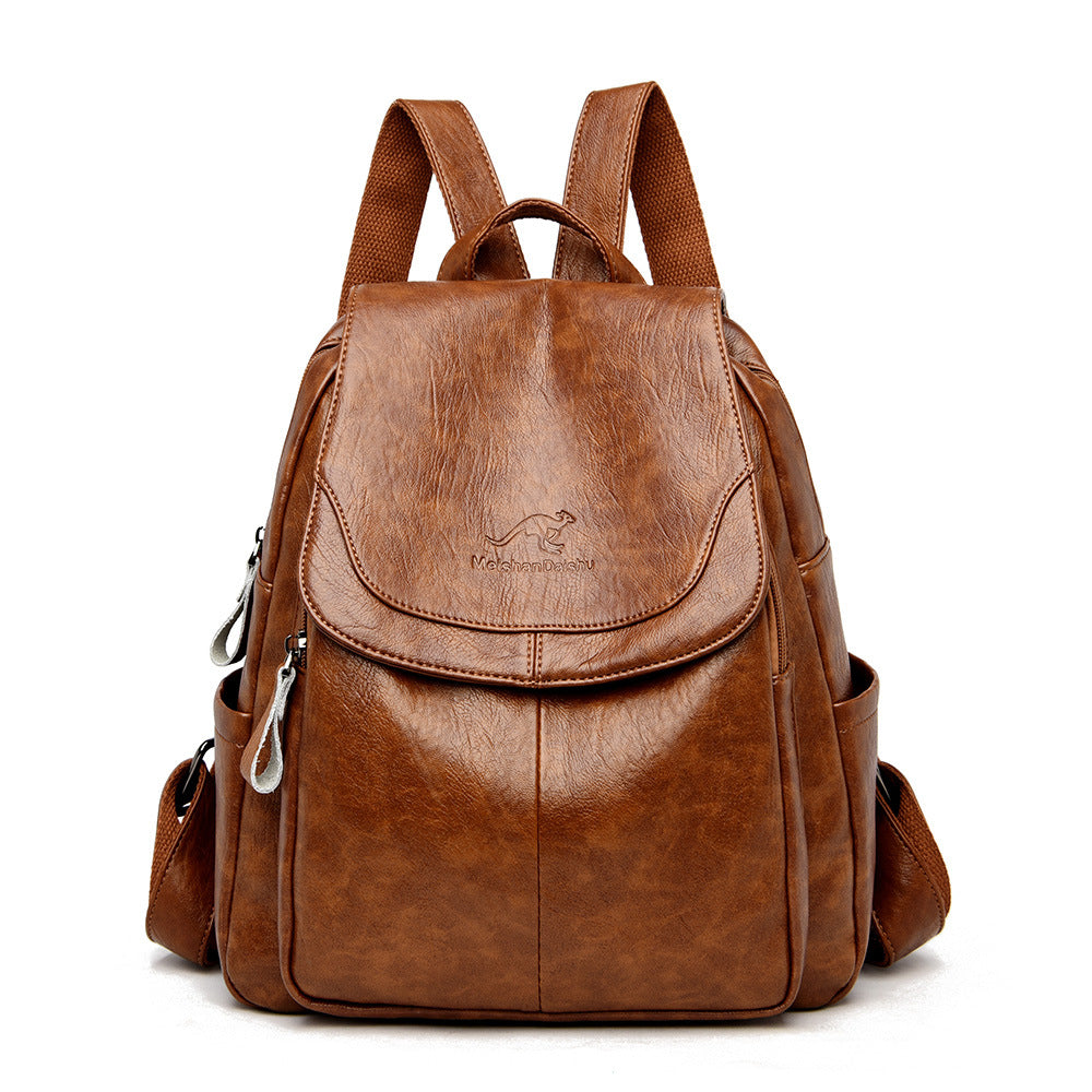 Robust Leather Backpack For Women