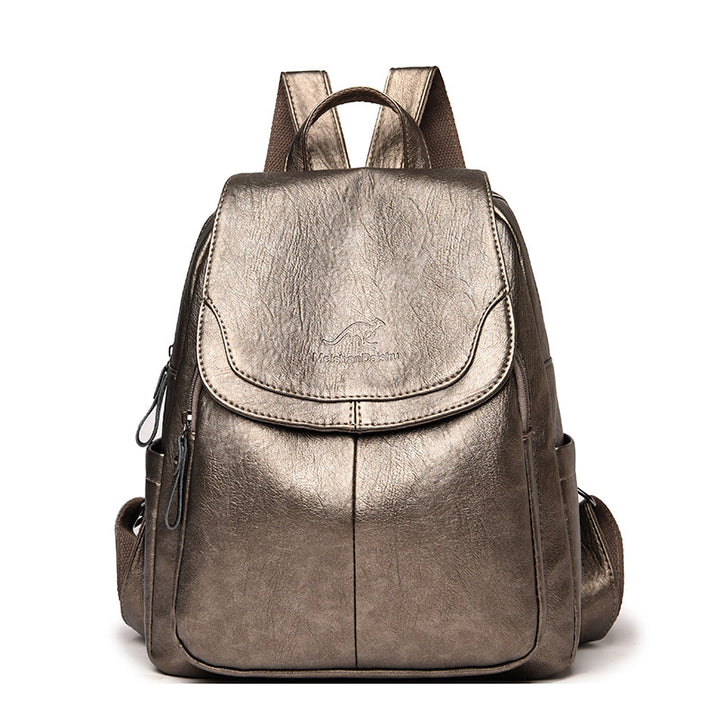 Robust Leather Backpack For Women