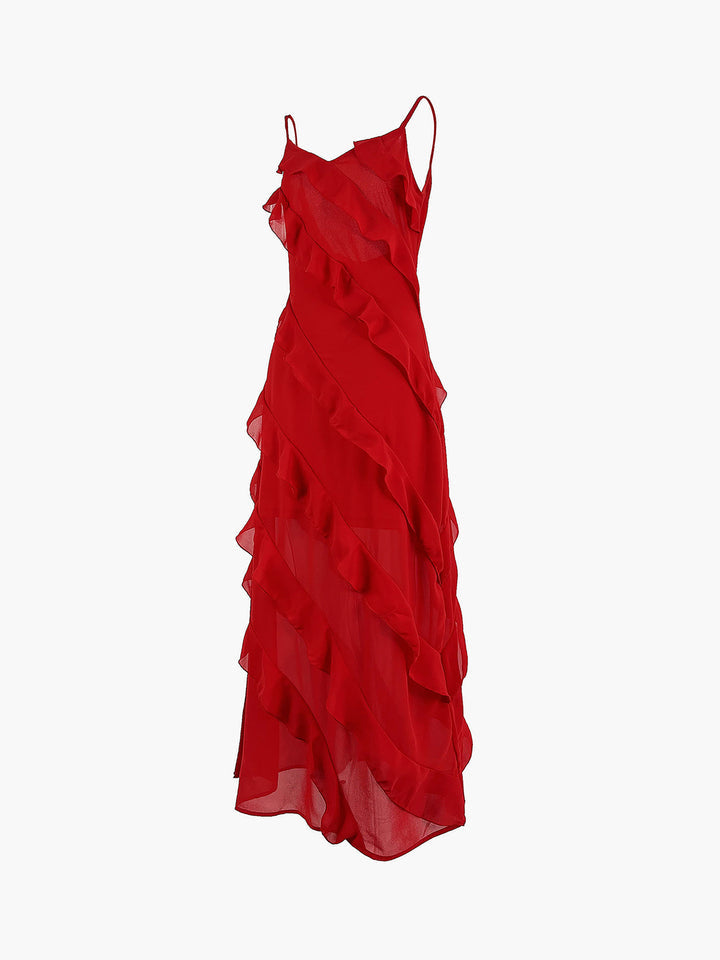 Ruffle Maxi Dress Women