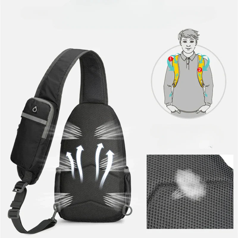 Water Bag With Multiple Pockets For Traveling - Crossbody Bag