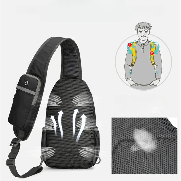 Water Bag With Multiple Pockets For Traveling - Crossbody Bag