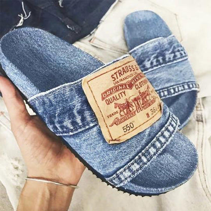 Without denim slippers for women