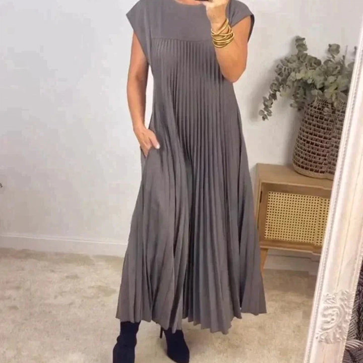Sheria Elegant Pleated Dress