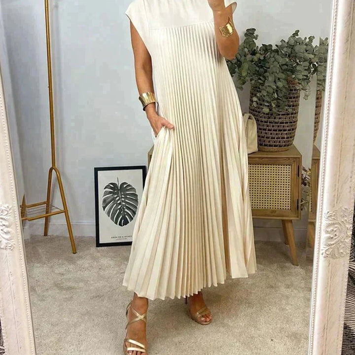 Sheria Elegant Pleated Dress