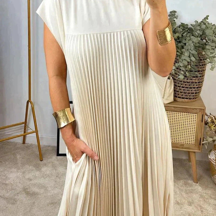Sheria Elegant Pleated Dress