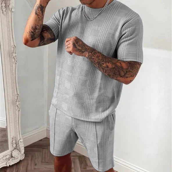Short-Sleeve Shirt and Pants Set for Men