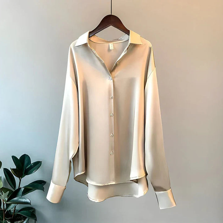 Silk Long-Sleeve Blouse for Women