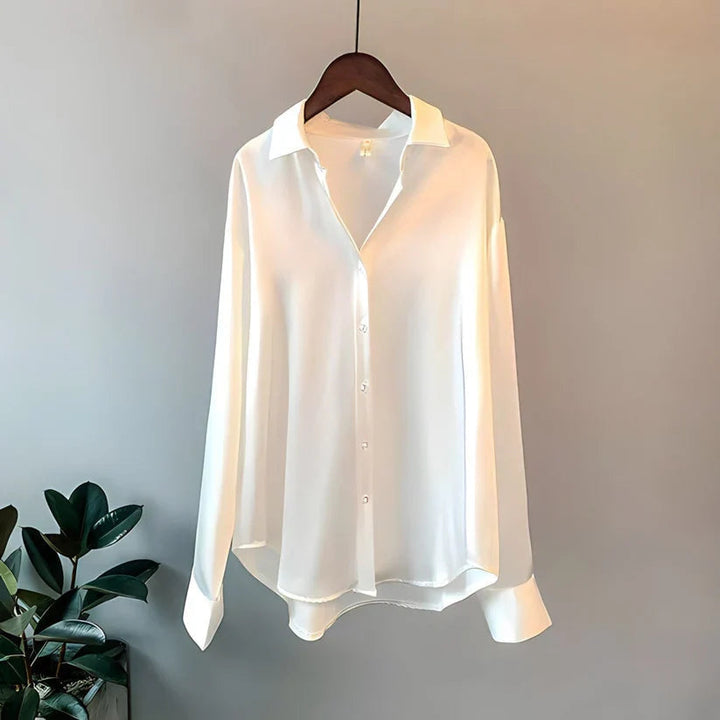 Silk Long-Sleeve Blouse for Women