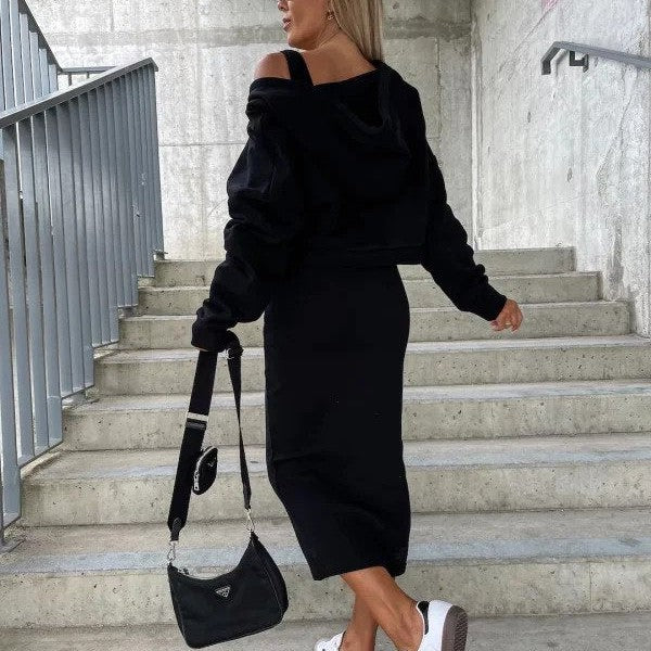 Sindra Stylish Attractive Set Dress With Sweatshirt