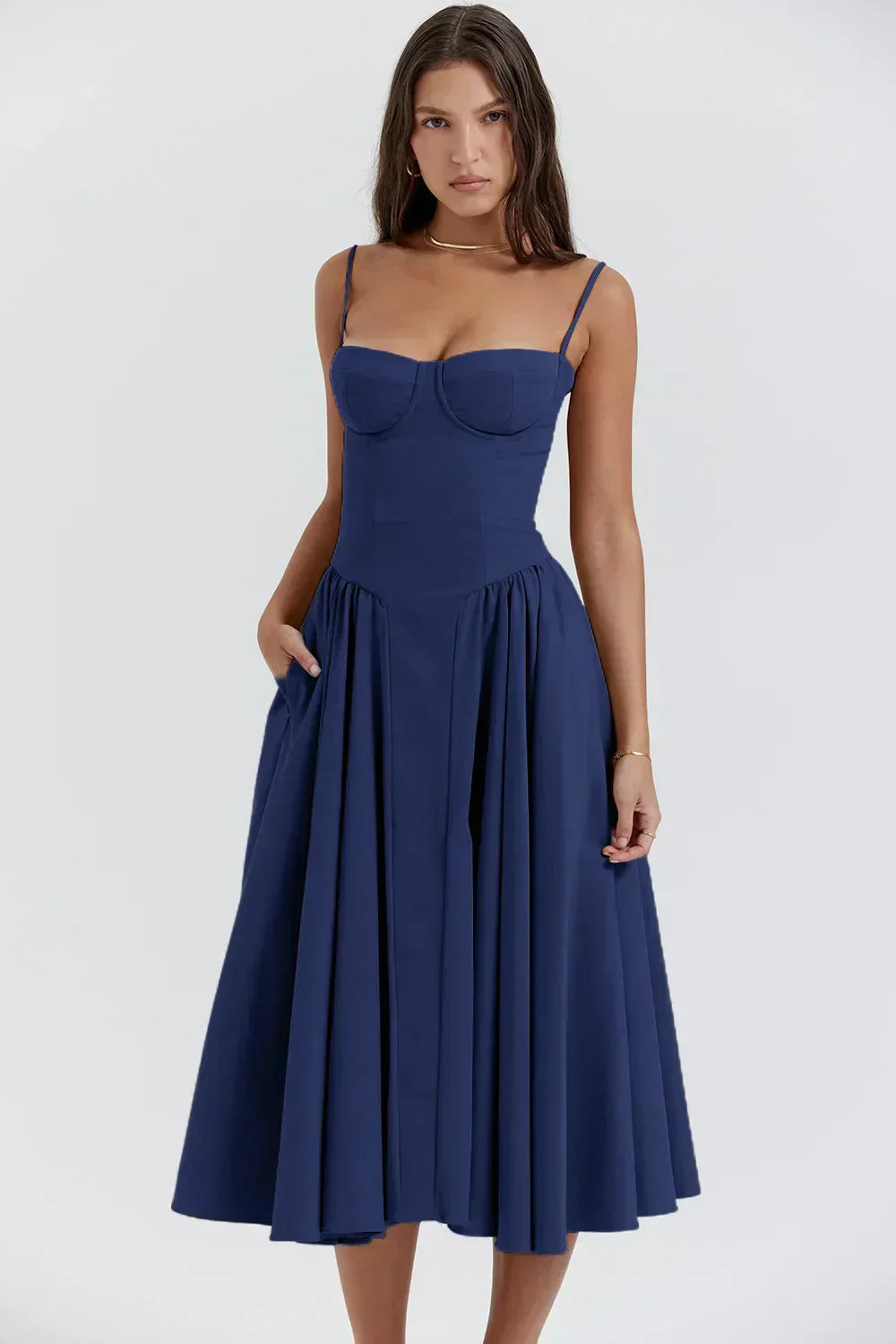 Sleeveless Midi Dress Women