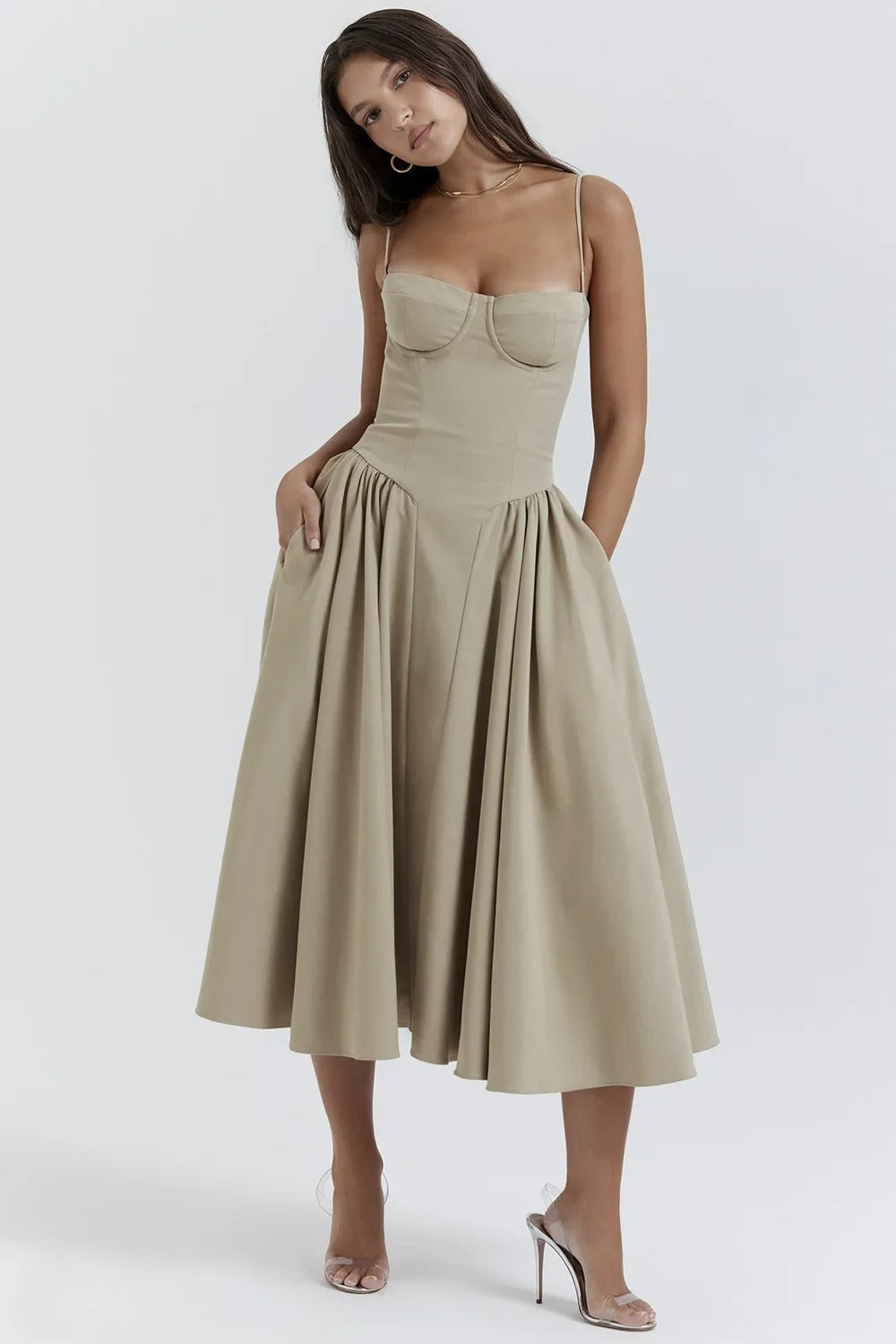 Sleeveless Midi Dress Women