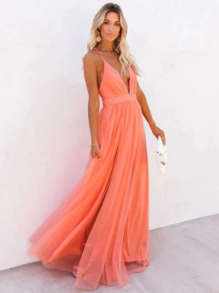 Sleeveless V-Neck Dress Women