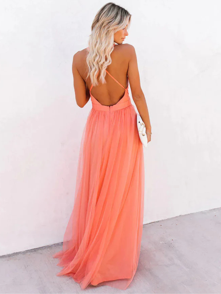 Sleeveless V-Neck Dress Women