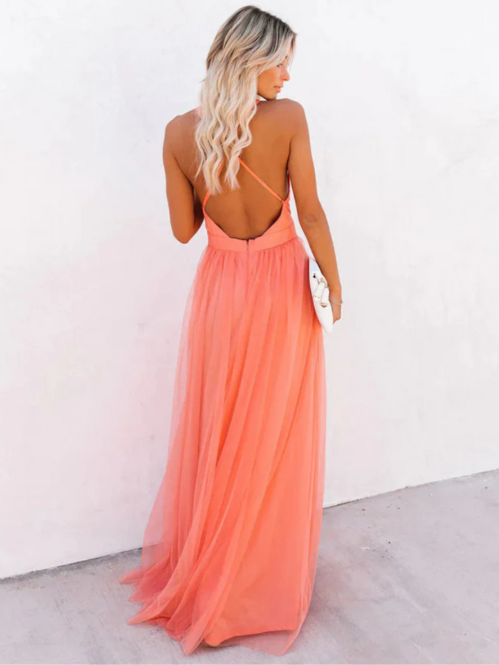 Sleeveless V-Neck Dress Women