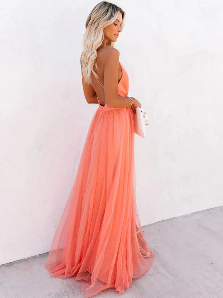 Sleeveless V-Neck Dress Women