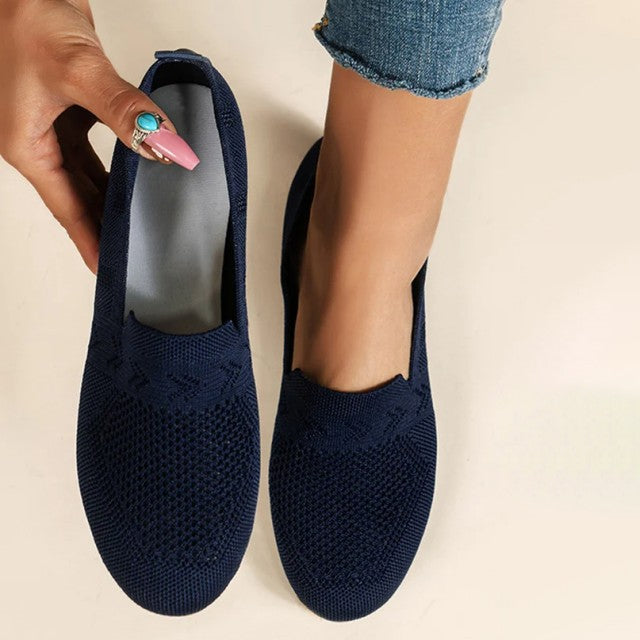 Slip-On Ballerinas Women - Textured Surface & Rounded Front