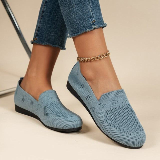 Slip-On Ballerinas Women - Textured Surface & Rounded Front