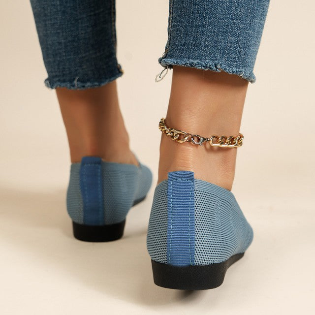 Slip-On Ballerinas Women - Textured Surface & Rounded Front