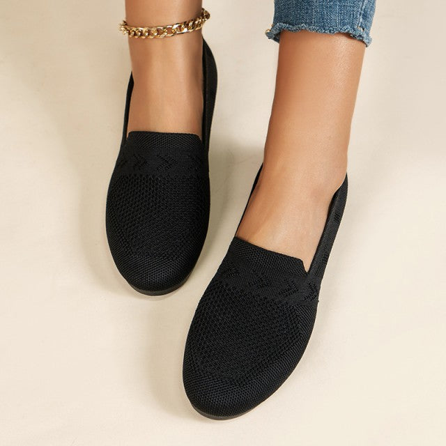 Slip-On Ballerinas Women - Textured Surface & Rounded Front