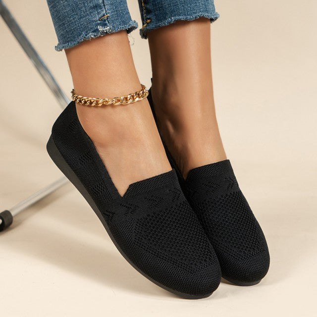 Slip-On Ballerinas Women - Textured Surface & Rounded Front