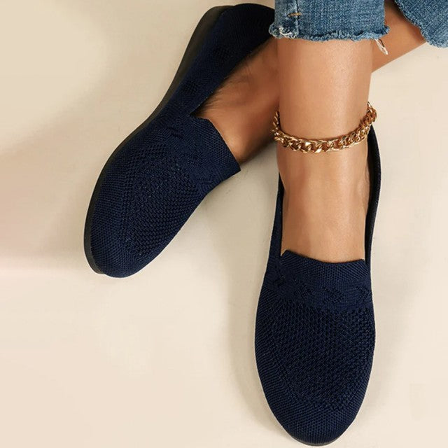 Slip-On Ballerinas Women - Textured Surface & Rounded Front